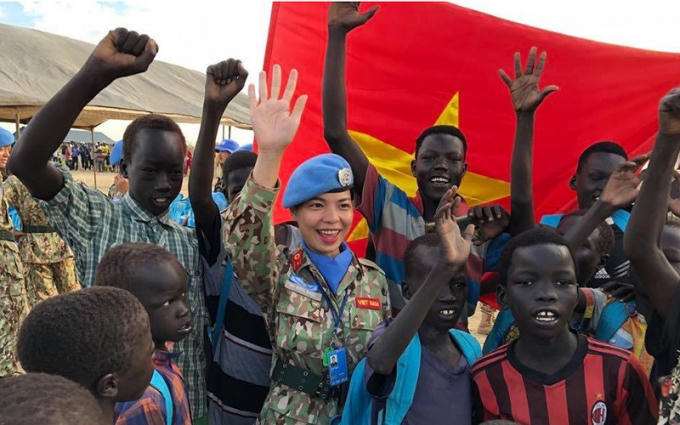 Các chiến sĩ mũ nồi xanh Việt Nam luôn được yêu mến ở đất nước Nam Sudan.
