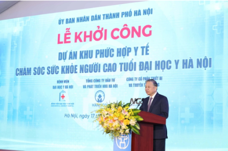 Tổng Bí thư Tô Lâm tại Lễ khởi công ngày 17/1. Ảnh: Handico