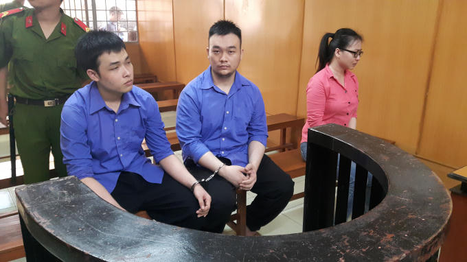 Các bị cáo tại phiên tòa.