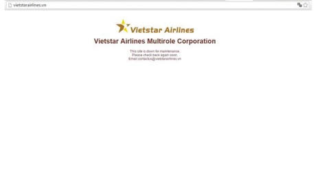 Website của Vietstar Airlines bất ngờ đ&oacute;ng cửa bảo tr&igrave;