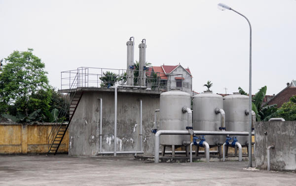 Trạm cấp nước sạch xã Tiên Phương huyện Chương Mỹ.