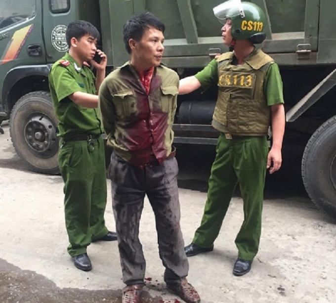 Đối tượng Đỗ Duy Mạnh bị công an bắt giữ.