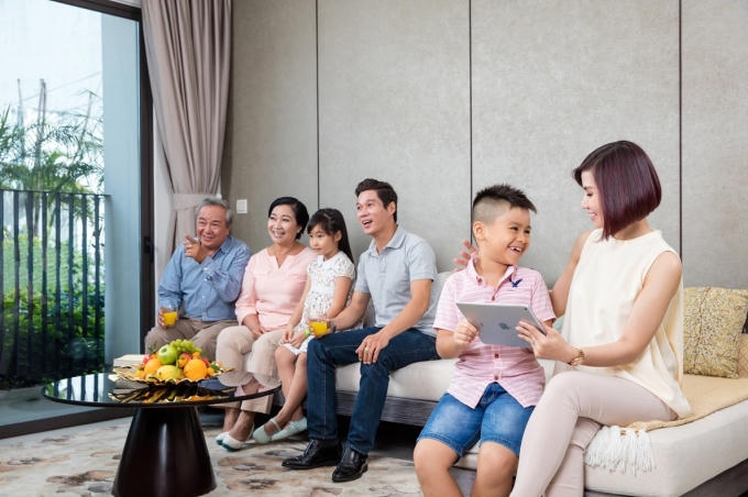 Giá trị gắn kết giữa các thành viên trong gia đình luôn là điều quan trọng trong căn hộ hiện đại.
