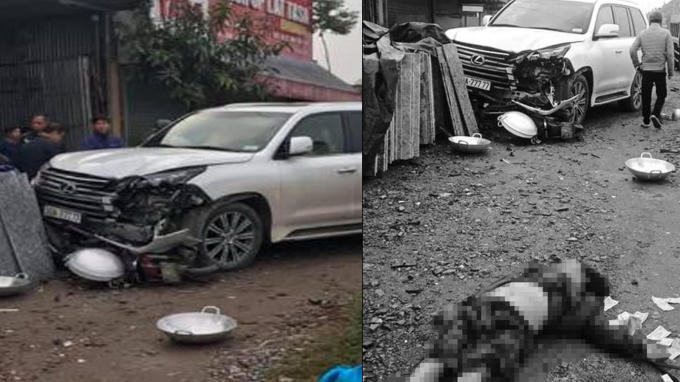 Hiện trường vụ tai nạn.
