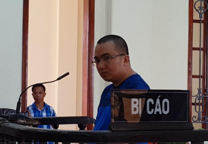 Bị cáo Võ Xuân Lâm tại phiên xét xử sáng ngày 5/5.