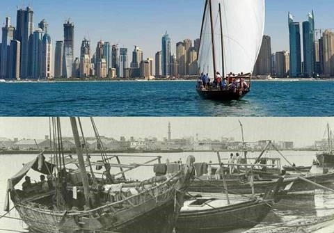 Dubai (Các Tiểu Vương Quốc Ả Rập Thống Nhất) ngày nay là một thành phố hiện đại bậc nhất trên thế giới. Những chung cư, tòa nhà, trung tâm mua sắm cao tầng, khách sạn hạng sang 7 sao mọc lên giữa sa mạc khiến nhiều người phải ngạc nhiên. Nhưng lùi lại thời gian, cách đây 50 năm, nơi đây vẫn còn là một vùng đất thưa thớt, với những làng chài đánh cá bé nhỏ. Bên bờ biển, cách đây 50 năm là những khu nhà thấp còn ngày nay là các cao ốc.