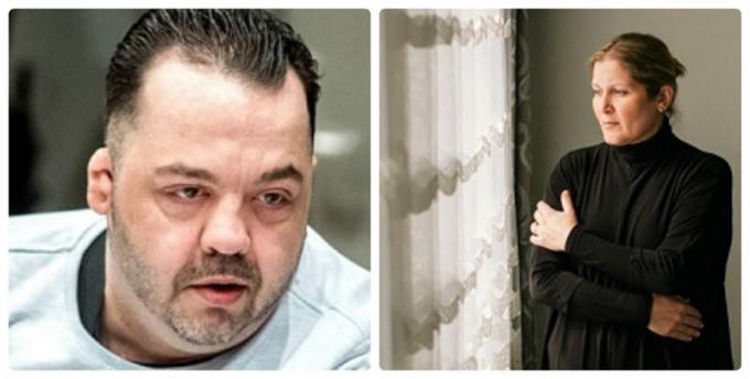Niels Hoegel tại phiên tòa ngày 16/5 ở Oldenburg; và Mariya Tuter, vợ của một bệnh nhân đã chết ở bệnh viện Delmenhorst năm 2004.