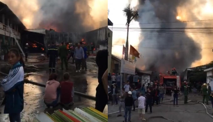 Đám cháy lớn đã thiêu rụi nhiều tài sản.