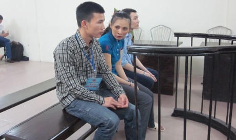 Các bị cáo tại phiên tòa.