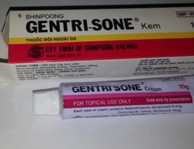 Loại thuốc kem bôi Shinpoong Gentri-sone.