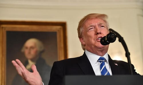 Tổng thống Mỹ Donald Trump phát biểu tại Nhà Trắng  ngày 15/11 sau chuyến công du châu Á. (Ảnh: AFP).