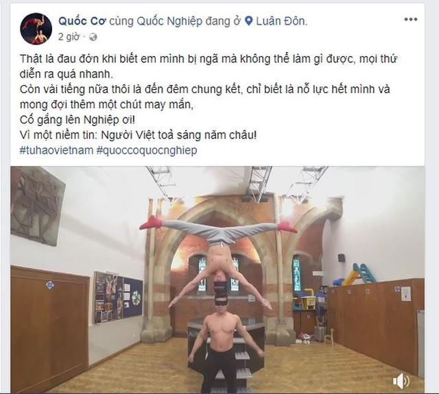 Cảnh Quốc Nghiệp bị chấn thương khi tập và dòng trạng thái đầy nỗi niềm của Quốc Cơ.