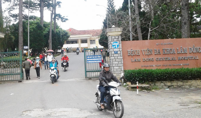 Bệnh viện Đa Khoa Lâm Đồng- nơi xảy ra sự việc đáng tiếc.