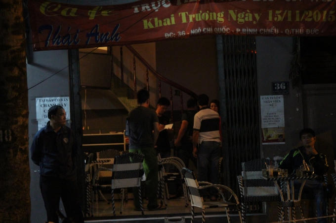 Cơ quan công an khám nghiệm hiện trường.