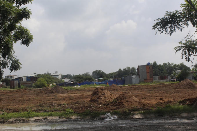 Một góc dự án vừa mới được san ủi.