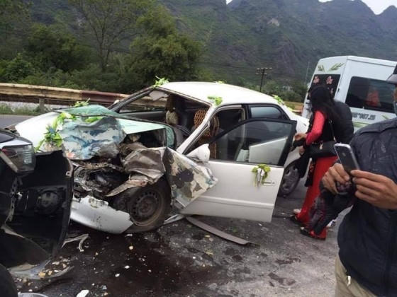 Hiện trường vụ tai nạn. Ảnh Facebook Tin nóng Lạng Sơn