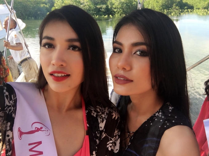 Lệ Hằng và Hoa hậu Thái Lan.
