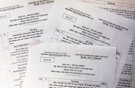 Điều tra vụ tố ‘mua bán đề thi công chức’