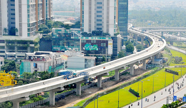 Tuyến Metro số 1 (Bến Thành -Suối Tiên) đang từng bước hoàn thiện