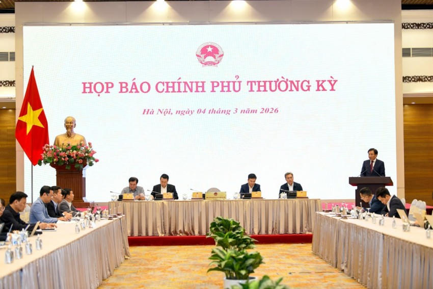Toàn cảnh buổi Họp báo. Ảnh: VGP