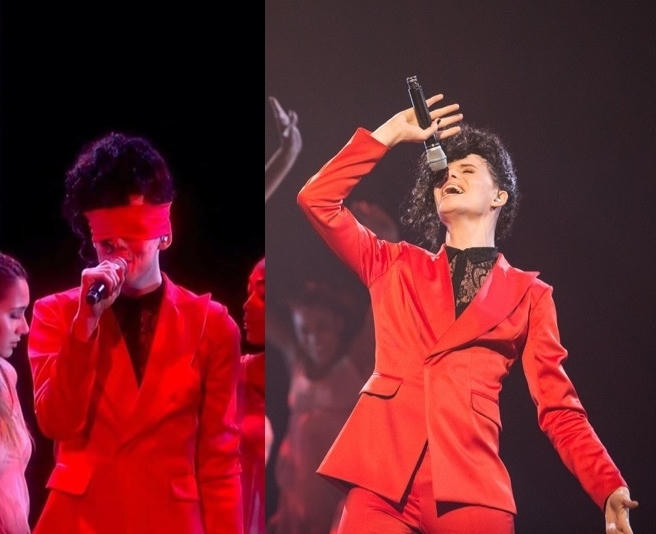 Thí sinh Jordan Gray, đội Paloma lên sân khấu với phong cách khá “lạ” và độc.