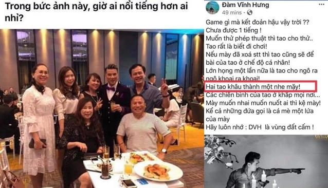 Đàm Vĩnh Hưng đáp trả gay gắt khi người dùng mạng xã hội chia sẻ hình ảnh mình chụp chung với Nguyễn Hữu Linh.