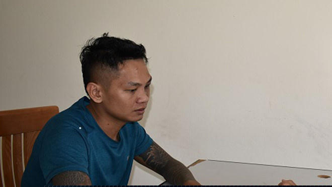 Đối tượng Phạm Khắc Năm tại cơ quan công an. Ảnh: Công an tỉnh Ninh Bình cung cấp