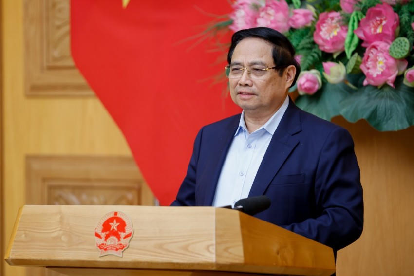 Thủ tướng Chính phủ khái quát 9 nhóm giải pháp cụ thể. Ảnh VGP