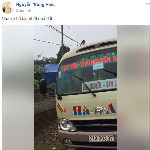 Xe Hà Anh bị tố đánh hành khách. Ảnh: Chụp màn hình.