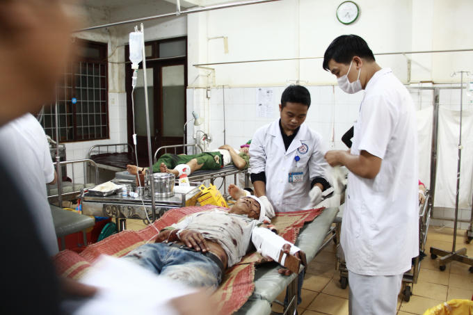6 nạn nhân bị thương nặng trong đó có 1 người đang hôn mê sâu.