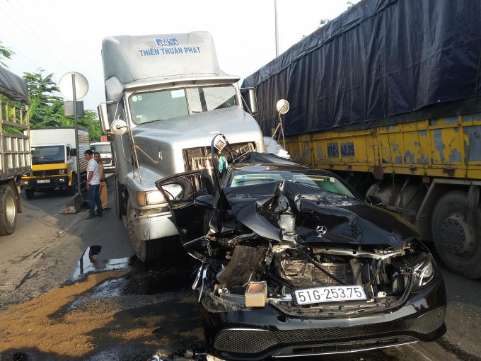 Hiện trường vụ tai nạn.