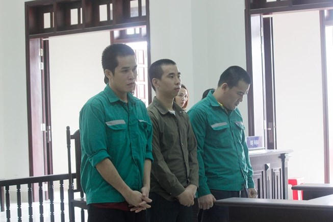 Các bị cáo tại tòa.