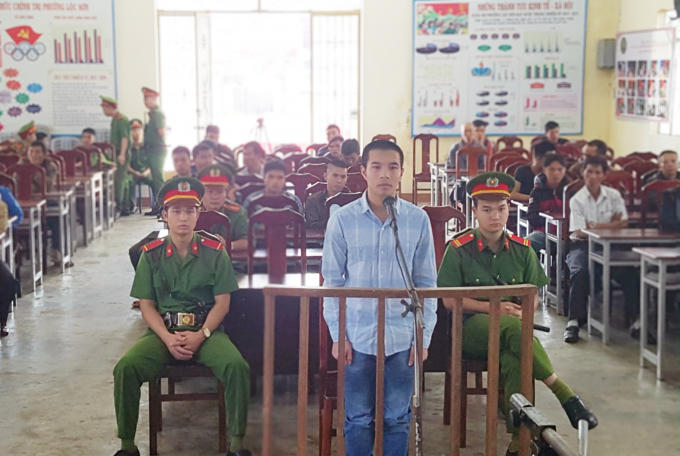 Bị cáo Trịnh Văn Mạnh tại phiên tòa.