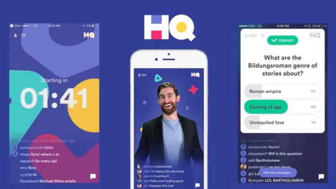 HQ, một start-up đi tiên phong với hình thức video tương tác. Nhiều người cho rằng Facebook đã lấy ý tưởng từ start-up này.