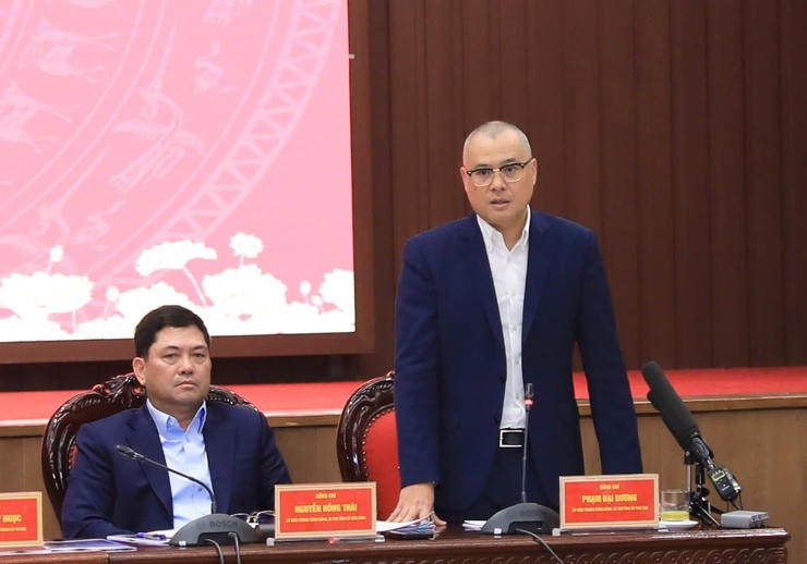 Bí thư Tỉnh ủy Phú Thọ Phạm Đại Dương phát biểu ý kiến.