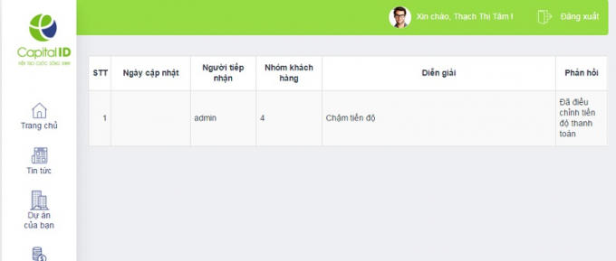 website thudo.dip.vn giúp khách hàng có thể quản lý hợp đồng online