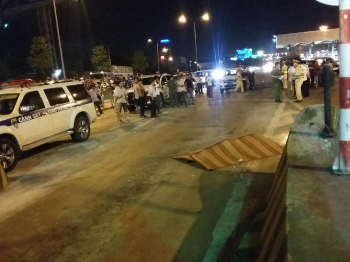 Hiện trường vụ tai nạn.