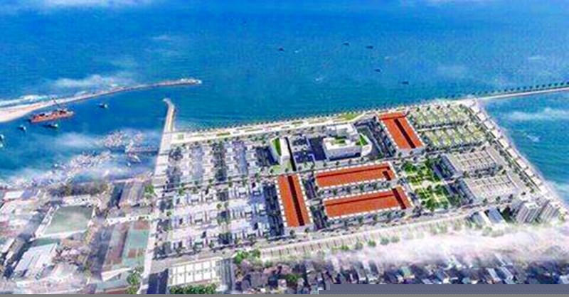 Phối cảnh dự án lấn biển Khu dân cư thương mại Lagi.