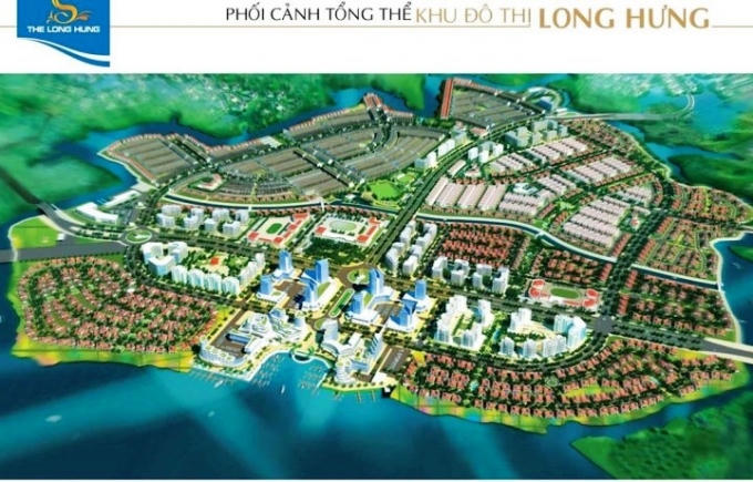 Phối cảnh Khu đô thị Long Hưng đăng trên trang mạng Mua bán nhà đất.