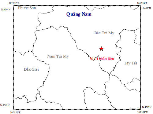 Tâm chấn trận động đất xảy ra vào ngày 24/10.