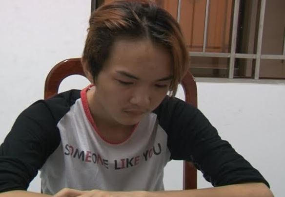 Lưu Văn Khánh tại cơ quan công an.