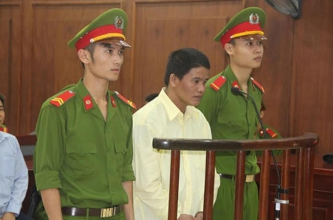 Bị cáo Tân Võ Thành Tân tại phiên tòa.