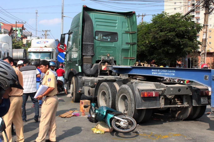 Lực lượng chức năng tại hiện trường.