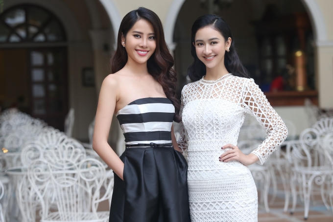 “Chị em” Hà Thu - Nam Em diện váy đối lập khoe nhan sắc yêu kiều