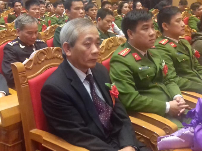 Ông Bùi Minh Đạo - bố liệt sĩ Bùi Quốc Đại - Công an tỉnh Hoà Bình đã hy sinh.