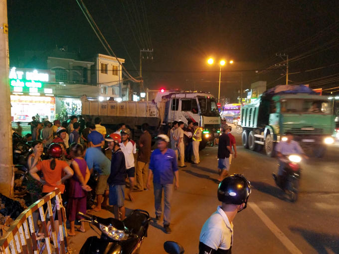 Hiện trường vụ tai nạn.