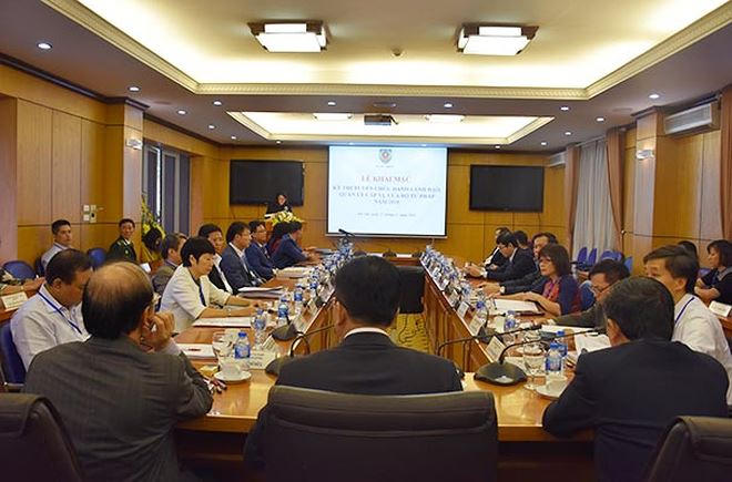 Toàn cảnh Lễ khai mạc kỳ thi tuyển.