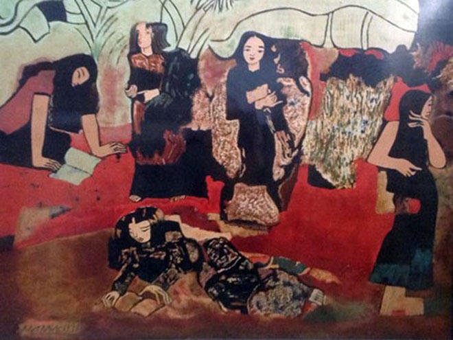 Một trong số tranh bị xác định là sản phẩm giả trong vụ tranh giả vào bảo tàng năm 2016.