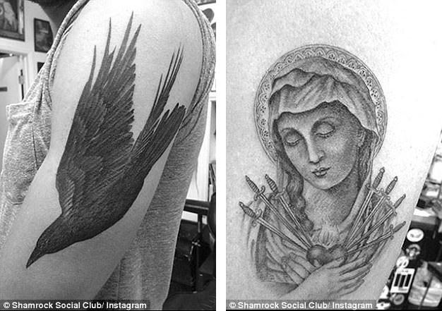 Những hình xăm của Mark luôn hướng tới sự đơn giản và hiếm khi sử dụng mực màu.