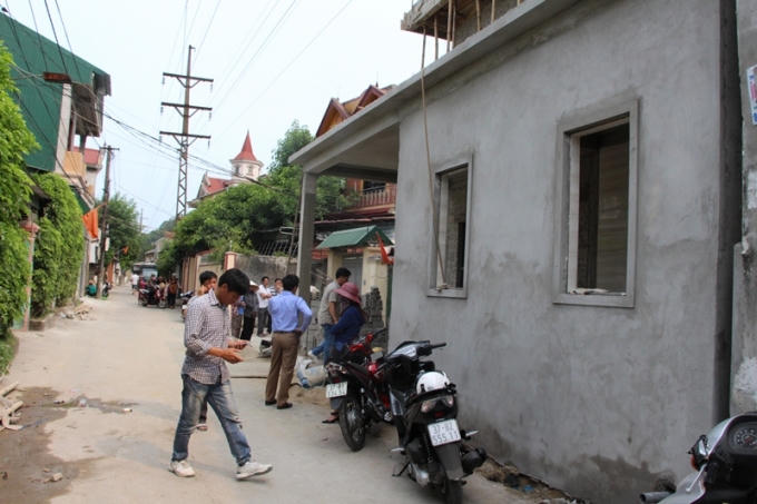 Công trình nơi anh Hữu làm việc và gặp nạn.